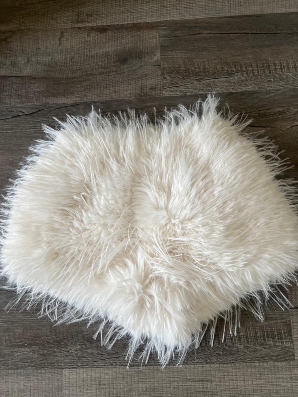 NWT Faux Fur Cream Mini Skirt — Soft Textured Women's Skirt